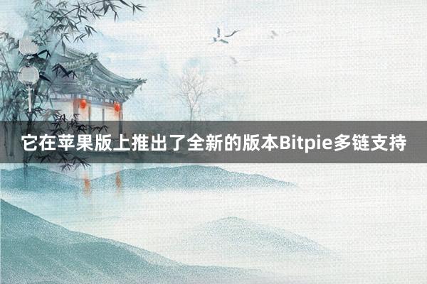 它在苹果版上推出了全新的版本Bitpie多链支持