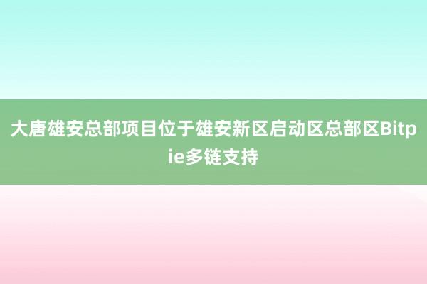 大唐雄安总部项目位于雄安新区启动区总部区Bitpie多链支持