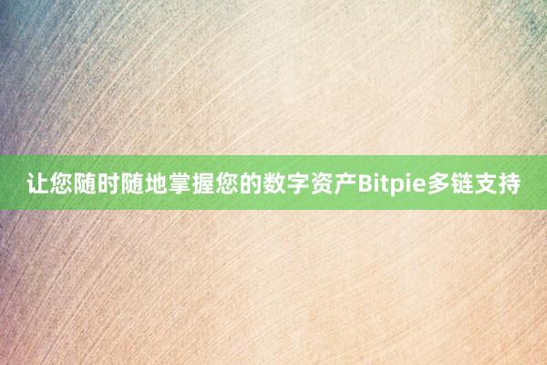 让您随时随地掌握您的数字资产Bitpie多链支持