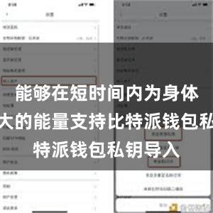 能够在短时间内为身体提供强大的能量支持比特派钱包私钥导入