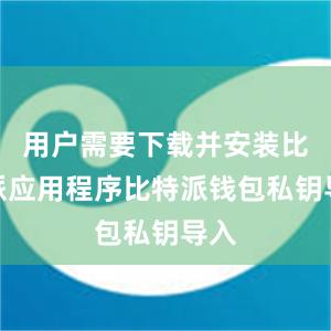 用户需要下载并安装比特派应用程序比特派钱包私钥导入